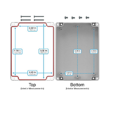 Top Cap Clear Bottom Gray Electronic Enclosures RB65P06C20G