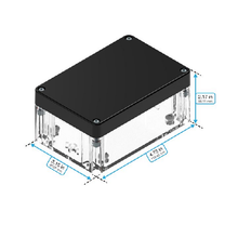 Top Cap Black Bottom Clear Electronic Enclosures RB53P06B16C