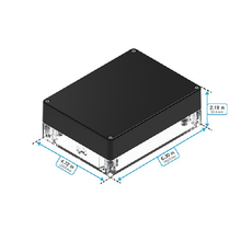 Top Cap Black Bottom Clear Electronic Enclosures RB65P12B10C