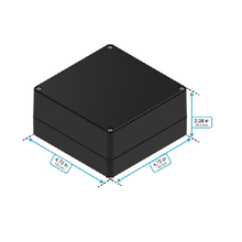 Top Cap Black Bottom Black Electronic Enclosures RB55P14B10B