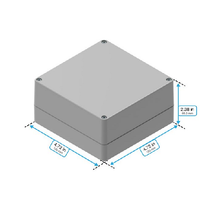 Top Cap Gray Bottom Gray Electronic Enclosures RB55P14G10G