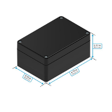 Top Cap Black Bottom Black Electronic Enclosures RB53P06B16B