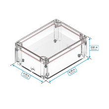 Top Cap Clear Bottom Clear Electronic Enclosures RB65P06C20C