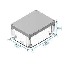 Top Cap Gray Bottom Clear Electronic Enclosures RB65P06G24C