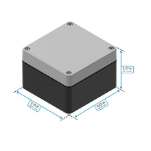 Top Cap Gray Bottom Black Electronic Enclosures RB33P06G16B