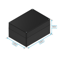 Top Cap Black Bottom Black Electronic Enclosures RB65P12B20B