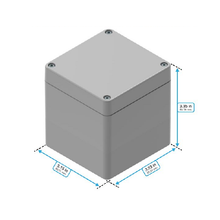 Top Cap Gray Bottom Gray Electronic Enclosures RB33P06G28G