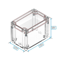 Top Cap Clear Bottom Clear Electronic Enclosures RB53P06C28C