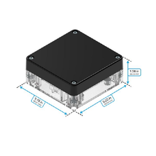 Top Cap Black Bottom Clear Electronic Enclosures RB33P06B08C