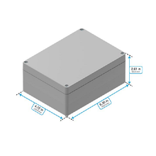 Top Cap Gray Bottom Gray Electronic Enclosures RB65P06G20G