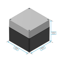 Top Cap Gray Bottom Black Electronic Enclosures RB55P14G28B