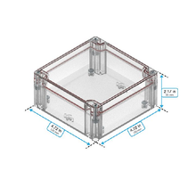 Top Cap Clear Bottom Clear Electronic Enclosures RB55P06C16C