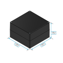 Top Cap Black Bottom Black Electronic Enclosures RB55P14B16B
