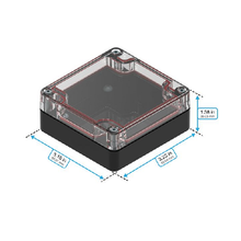 Top Cap Clear Bottom Black Electronic Enclosures RB33P06C08B