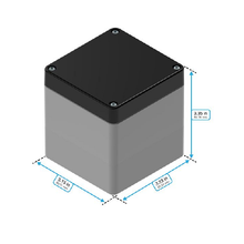 Top Cap Black Bottom Gray Electronic Enclosures RB33P06B28G