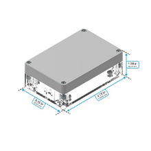 Top Cap Gray Bottom Clear Electronic Enclosures RB53P06G10C