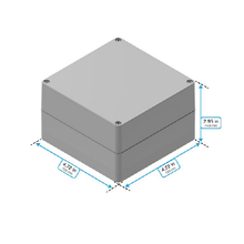 Top Cap Gray Bottom Gray Electronic Enclosures RB55P14G16G