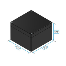 Top Cap Black Bottom Black Electronic Enclosures RB55P06B28B
