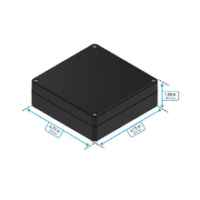 Top Cap Black Bottom Black Electronic Enclosures RB55P06B10B