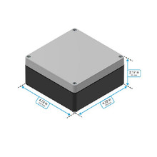 Top Cap Gray Bottom Black Electronic Enclosures RB55P06G16B