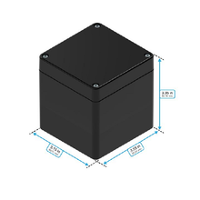 Top Cap Black Bottom Black Electronic Enclosures RB33P06B28B