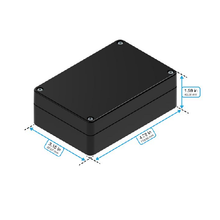 Top Cap Black Bottom Black Electronic Enclosures RB53P06B10B