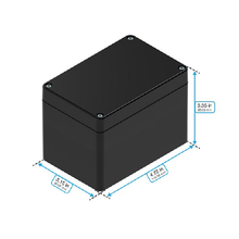 Top Cap Black Bottom Black Electronic Enclosures RB53P06B28B