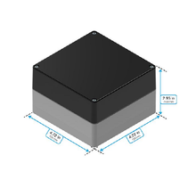 Top Cap Black Bottom Gray Electronic Enclosures RB55P14B16G