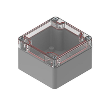 Top Cap Clear Bottom Gray Electronic Enclosures RB33P06C16G