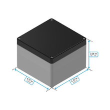 Top Cap Black Bottom Gray Electronic Enclosures RB55P06B28G