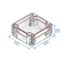 Top Cap Clear Bottom Clear Electronic Enclosures RB33P06C08C
