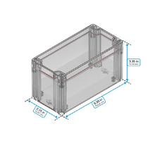 Top Cap Clear Bottom Clear Electronic Enclosures RB63P06C28C