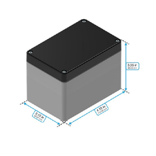 Top Cap Black Bottom Gray Electronic Enclosures RB53P06B28G