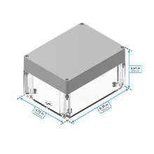 Top Cap Gray Bottom Clear Electronic Enclosures RB65P12G24C