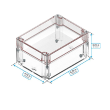 Top Cap Clear Bottom Clear Electronic Enclosures RB65P12C20C