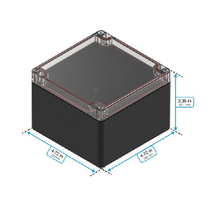 Top Cap Clear Bottom Black Electronic Enclosures RB55P06C28B