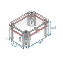 Top Cap Clear Bottom Clear Electronic Enclosures RB32P04C10C