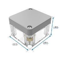 Top Cap Gray Bottom Clear Electronic Enclosures RB22P04G10C