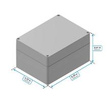 Top Cap Gray Bottom Gray Electronic Enclosures RB65P12G24G