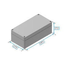 Top Cap Gray Bottom Gray Electronic Enclosures RB63P06G16G