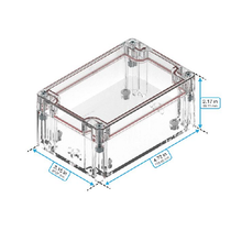 Top Cap Clear Bottom Clear Electronic Enclosures RB53P06C16C