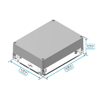 Top Cap Gray Bottom Clear Electronic Enclosures RB65P12G10C
