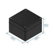 Top Cap Black Bottom Black Electronic Enclosures RB33P06B16B
