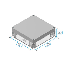 Top Cap Gray Bottom Clear Electronic Enclosures RB55P06G10C