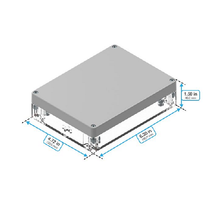 Top Cap Gray Bottom Clear Electronic Enclosures RB65P06G10C