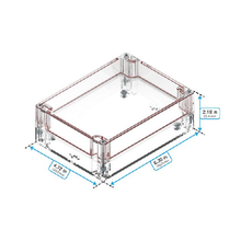 Top Cap Clear Bottom Clear Electronic Enclosures RB65P12C10C