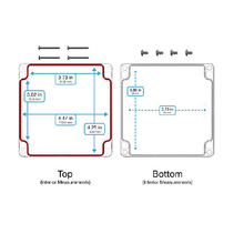 Top Cap Clear Bottom Clear Electronic Enclosures RB55P06C10C