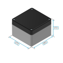 Top Cap Black Bottom Gray Electronic Enclosures RB33P06B16G
