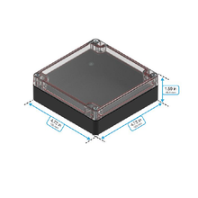 Top Cap Clear Bottom Black Electronic Enclosures RB55P06C10B