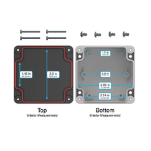 Top Cap Black Bottom Gray Electronic Enclosures RB33P06B28G